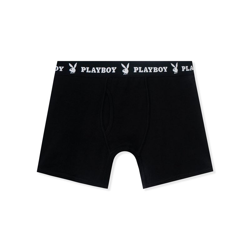 Black Playboy 2-Pack Boxer Briefs Men's Underwear | 56TJDSEVH