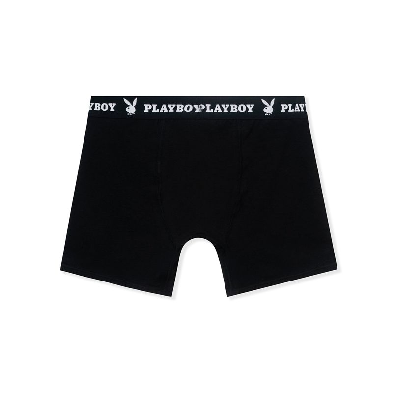 Black Playboy 2-Pack Boxer Briefs Men's Underwear | 56TJDSEVH