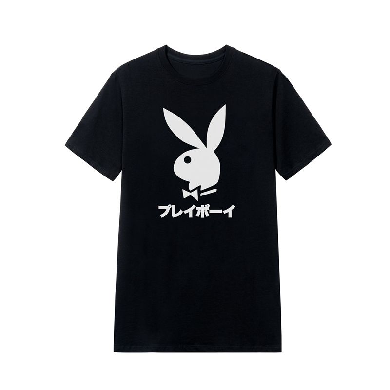 Black Playboy Japanese Rabbit Head Men's Shirts | 82GNJZPQO