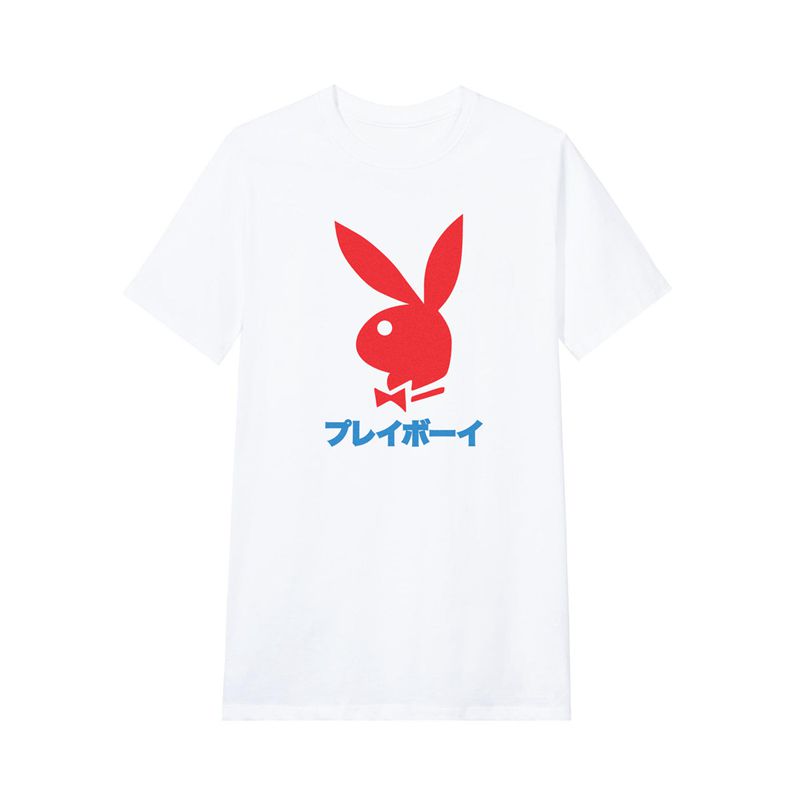 Black Playboy Japanese Rabbit Head Men\'s Shirts | 82GNJZPQO