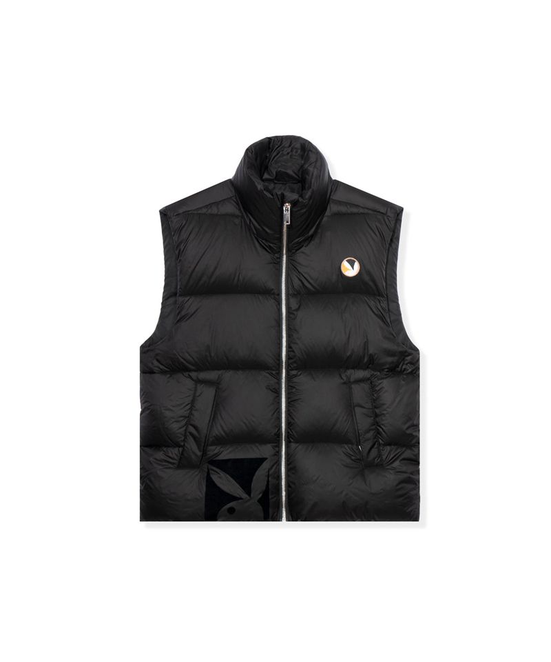 Black Playboy N950pb Puffer Vest Men\'s Jackets | 97AMTSVQX