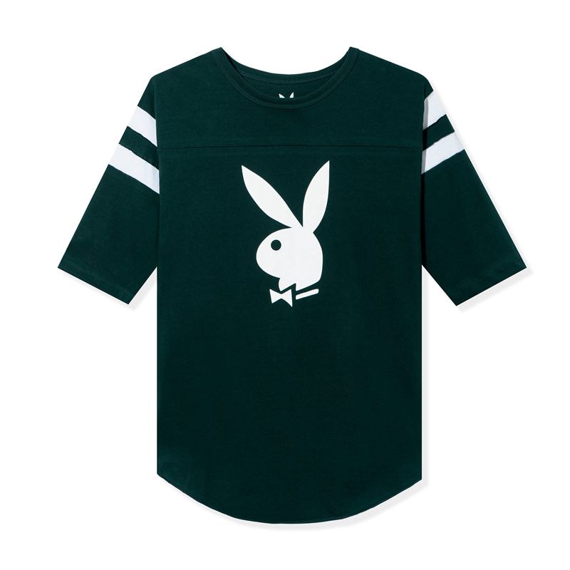 Black / White Playboy 53 Jersey Men's Shirts | 48DKXULRG