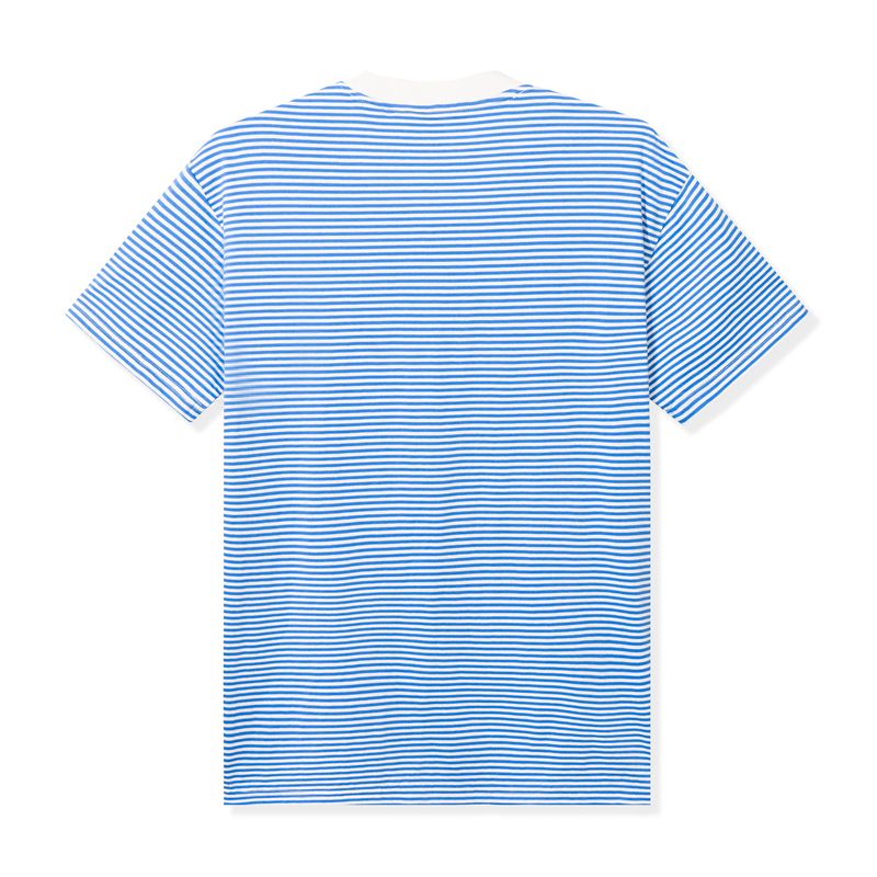 Blue Playboy Striped Vip Club Men's Shirts | 24CFKZROI