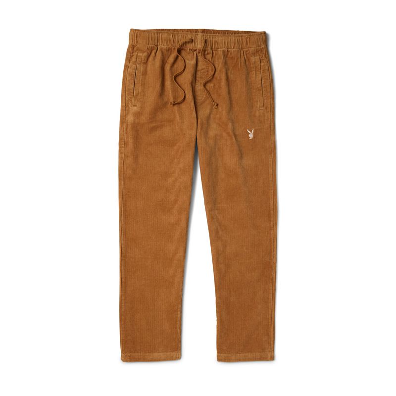 Brown Playboy Corduroys Men's Pants | 64ZCERVYN