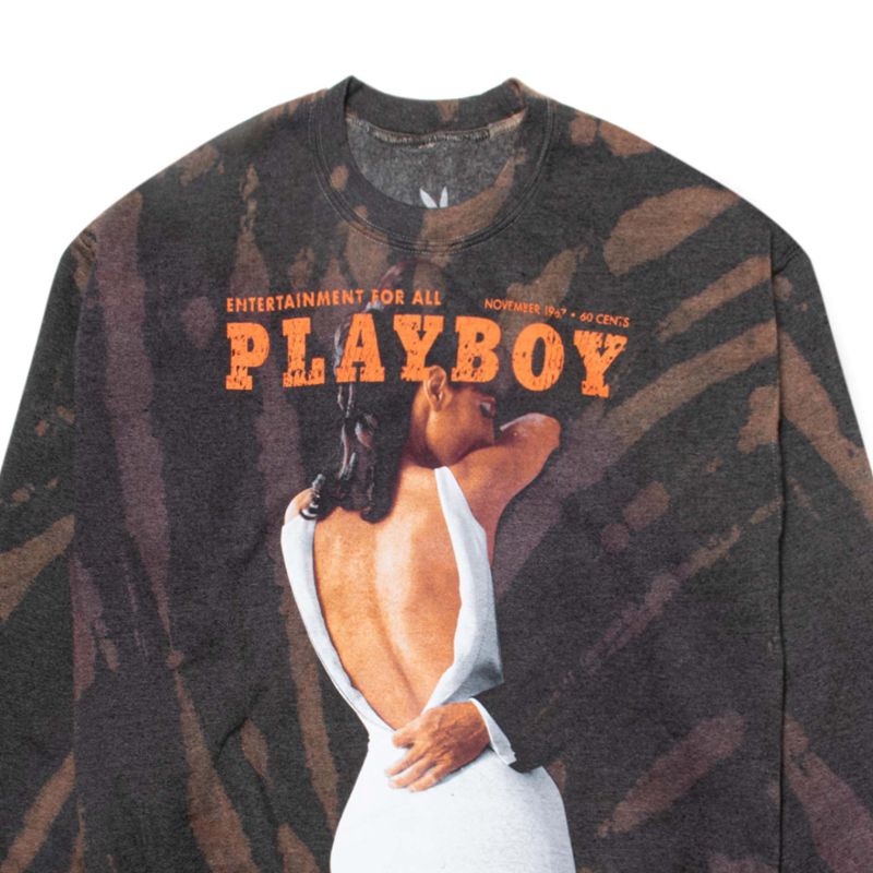 Brown Playboy November 1967 Tie Dye Crewneck Men's Hoodie | 38YFLVJBU