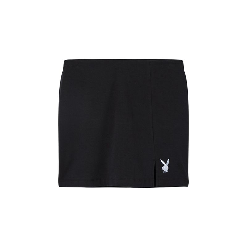 Grey Playboy Slit Skort Women's Skirts | 32AGOEUHF