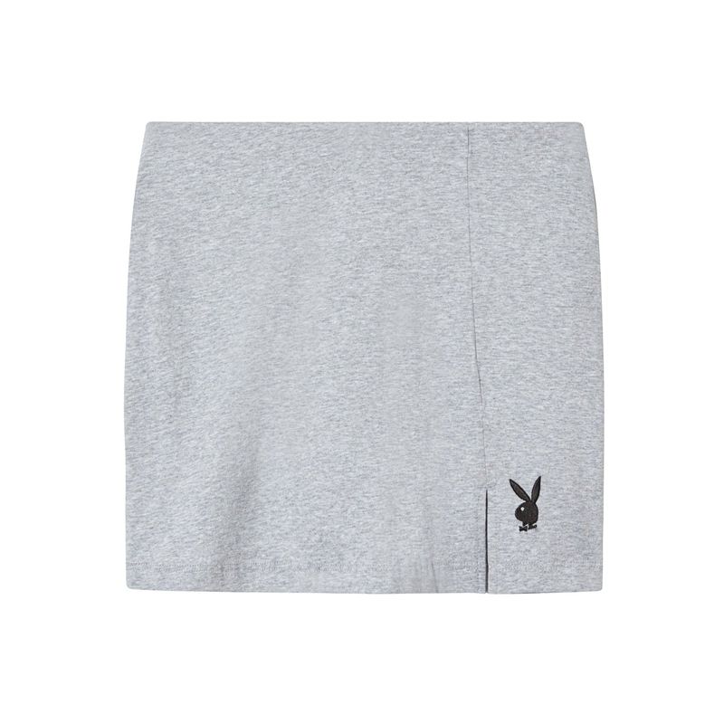 Grey Playboy Slit Skort Women\'s Skirts | 32AGOEUHF