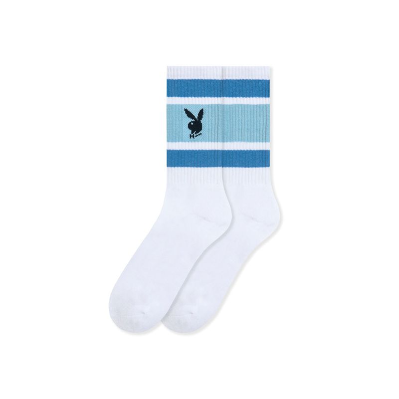 Multicolor Playboy Three Pack Crew Men's Socks | 27EVKJYBL