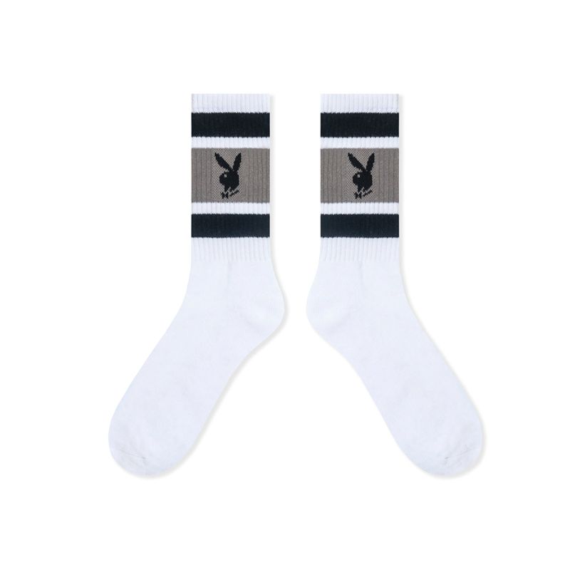 Multicolor Playboy Three Pack Crew Men's Socks | 27EVKJYBL