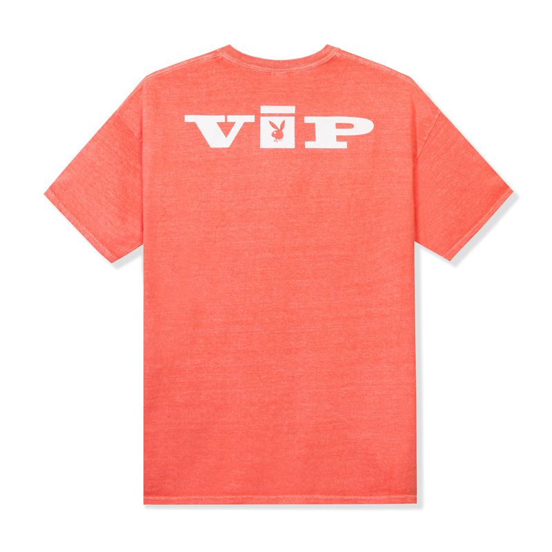 Orange Playboy Vip Club Men's Shirts | 59FPHIUNZ