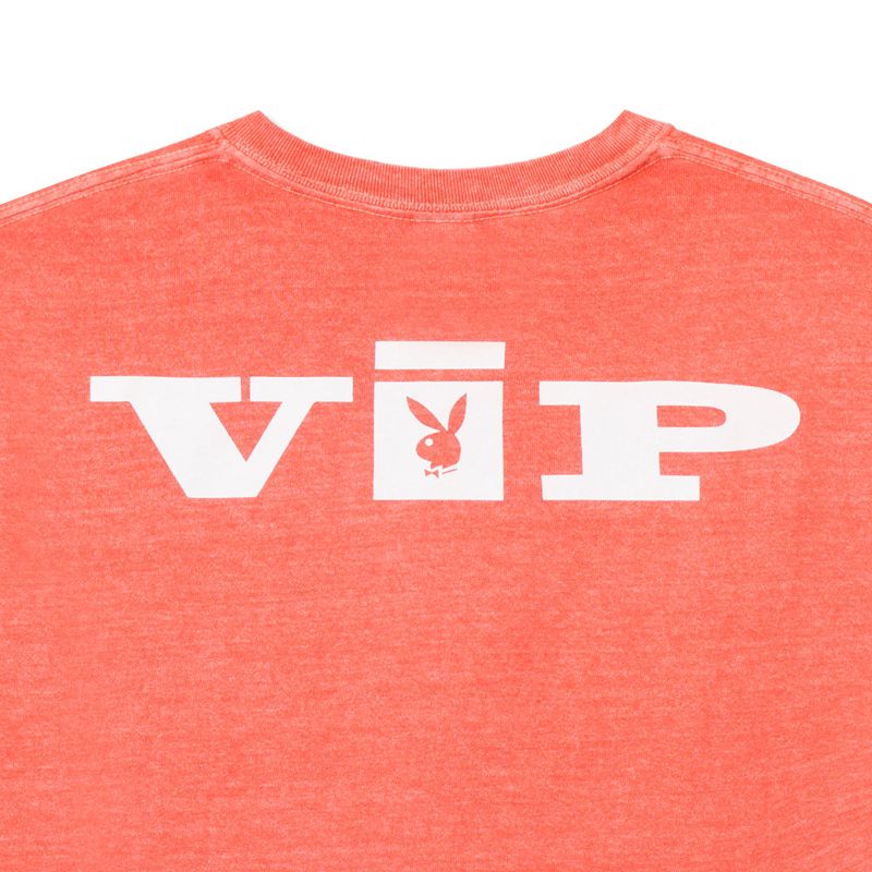 Orange Playboy Vip Club Men's Shirts | 59FPHIUNZ