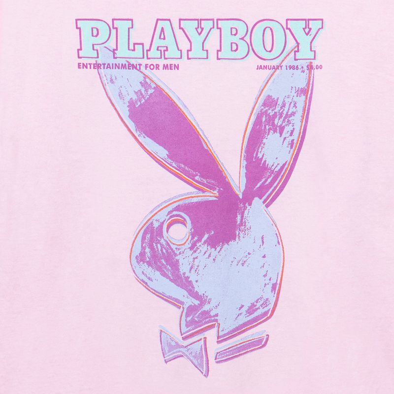 Pink Playboy January 1986 Andy Warhol Cover Long Sleeve Men's Shirts | 04FYTXZHL