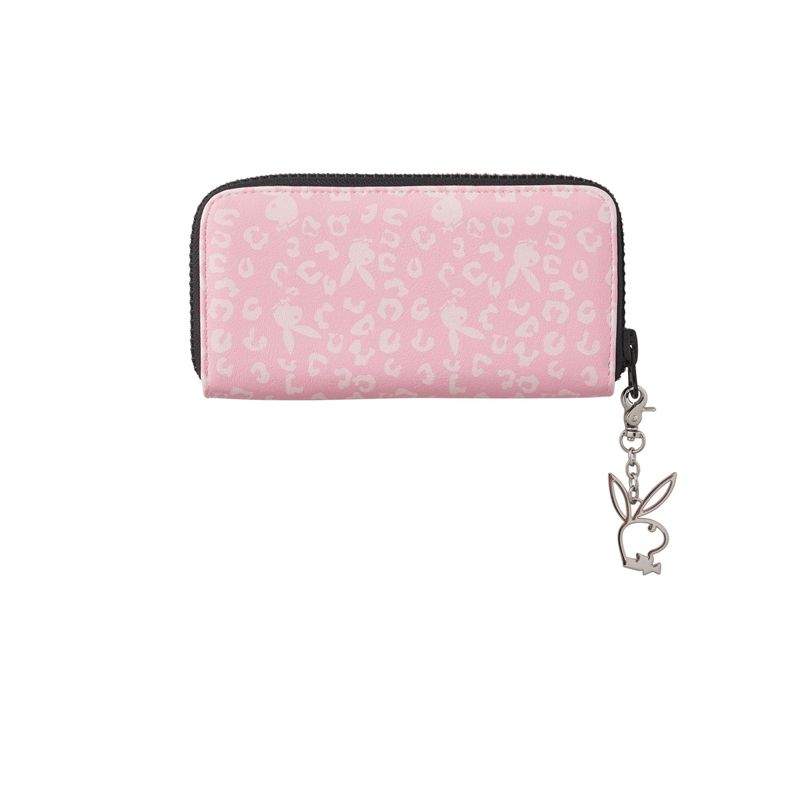 Pink Playboy Pink Cheetah Zip Wallet Women's Handbags | 63RODHEJS