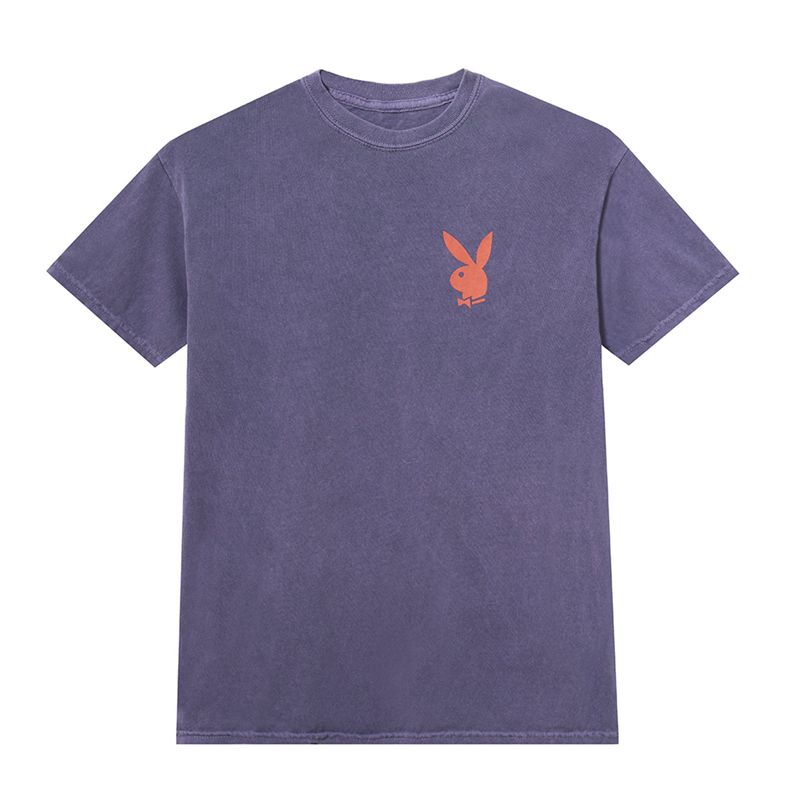 Purple Playboy Purple Graphic Men's Shirts | 01OFIXDAU