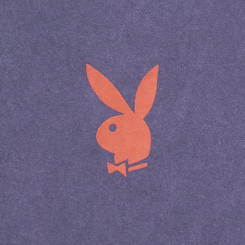 Purple Playboy Purple Graphic Men's Shirts | 01OFIXDAU