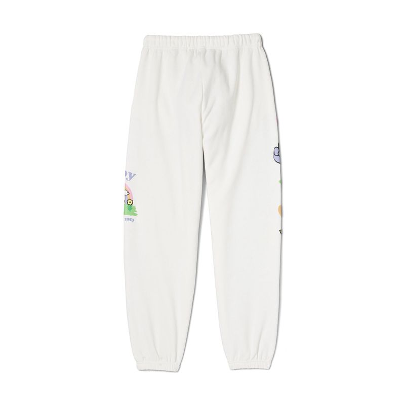 White Playboy Beaded Rainbow Sweats Women's Pants | 97SLGFAEB