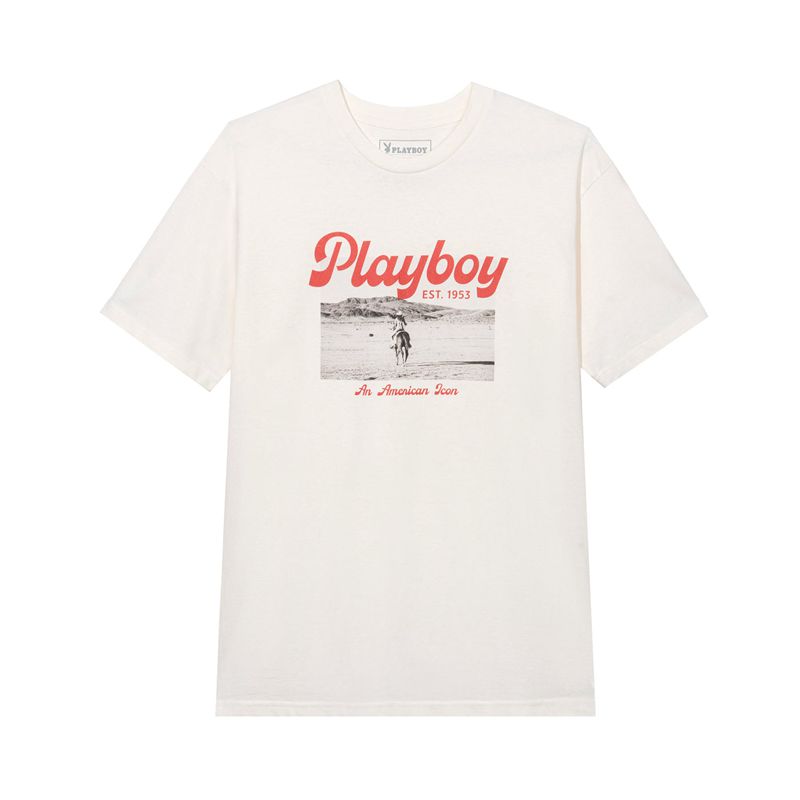 White Playboy Desperado American Icon Men\'s Shirts | 97ZCLSJNV