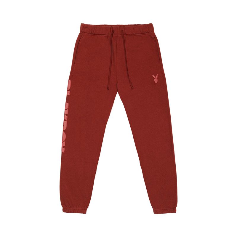 Burgundy Playboy Pacsun Haus Men's Sweatpants | 26OCDUQJL