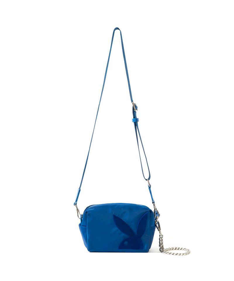 Deep Blue Playboy Nylon Crossbody Women's Handbags | 37CPMZKWS