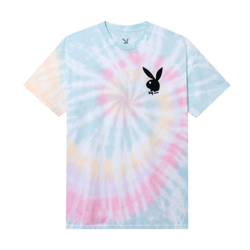 Multicolor Playboy Pride Is Good Multi-Tie Dye Men's Shirts | 92CDKHPAY