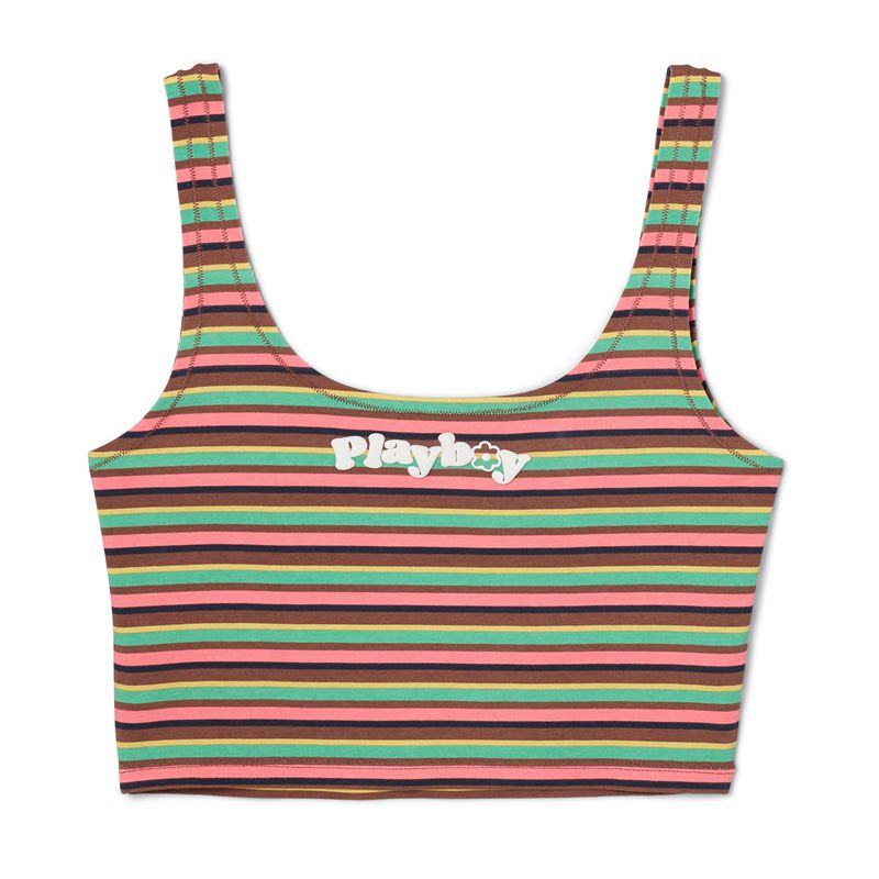 Multicolor Playboy Scoop Women's Tank Tops | 69NOADHRK