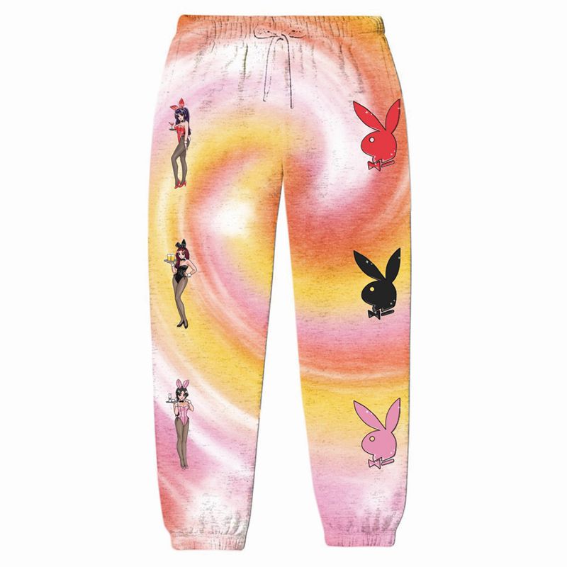 Multicolor Playboy Tokyo Club Bunny Men's Sweatpants | 03VEQLNBO