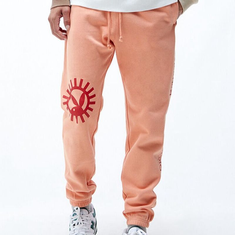 Orange Playboy Sun Up Men's Sweatpants | 38YKAVRWI