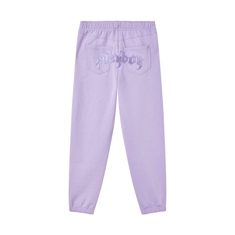 Purple Playboy Purple Masthead Sweat Women's Pants | 96MGAVULQ