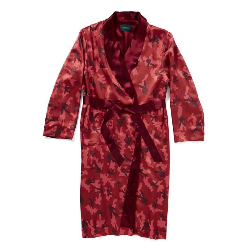 Red Playboy Duke + Dexter Silk Camo Robe Men's Loungewear | 51DJLGZNF