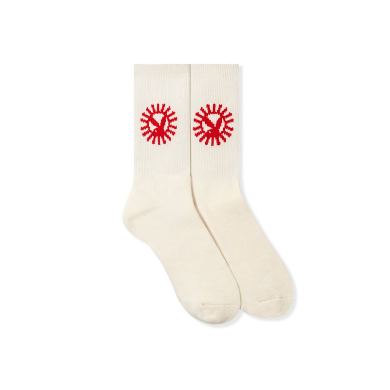 White Playboy Sun Up Socks Women's Loungewear | 61VXNTEKU